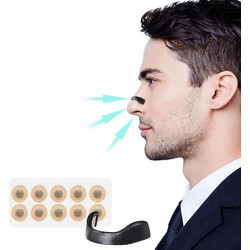 Nasal Strips Anti-snoring Breathing Set Complete Overlay 15 Days Black