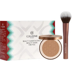 COLLISTAR SILK EFFECT BRONZING POWDER SET Bronzing Powder 09 10g + Brush
