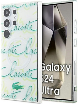 Lacoste Logo Script MagSafe - θήκη για Samsung Galaxy S24 Ultra - Λευκό