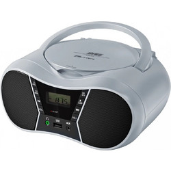 Eltra Lila2 Φορητό Ράδιο CD Player με USB Ασημί