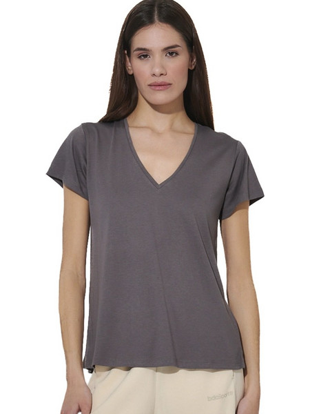 BODY ACTION WOMEN'S MODAL V-NECK T-SHIRT