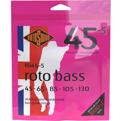 Rotosound RB45-5 Roto Bass Σετ 5 Χορδές Ηλεκτρικού Μπάσου Nickel Plated Steel 45-130"