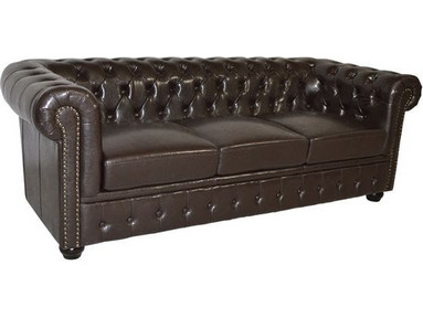 HomeMarkt Τριθέσιος Καναπές από Δερματίνη 208x90x73cm HM3009.01
