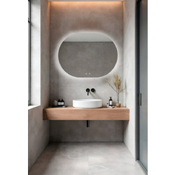 Martin Οβάλ Καθρέπτης Μπάνιου Led Αντιθαμβωτικός Αφής Μεταλλικός 120x70cm RW-02