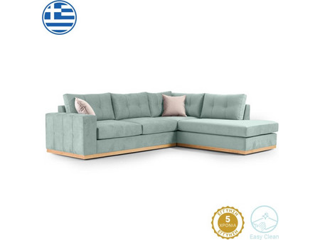 Pakoworld Boston Γωνιακός Καναπές Αριστερή Γωνία Μπλε 280x225x90cm 168-000025