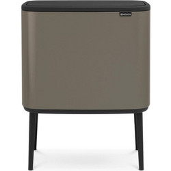 Brabantia Bo Κάδος Ανακύκλωσης Μεταλλικός Platinum 33lt 316043
