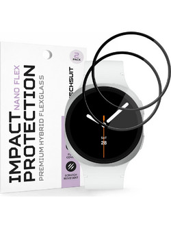 Techsuit Nano Flex Full Face Tempered Glass για το Samsung Galaxy Watch8 44mm / Watch9 44mm - Black