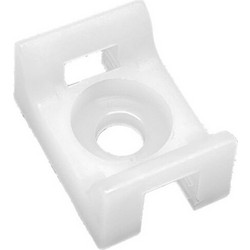 Βιδωτή βάση στήριξης δεματικών 17,6 x 12,9 mm (100τμχ) λευκή Braytron BY90-01311BR