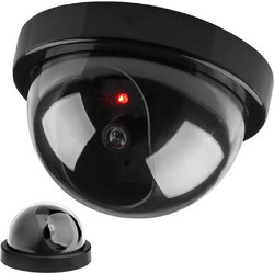 Ψεύτικη Κάμερα Ασφαλείας Dome με LED που Αναβοσβήνει