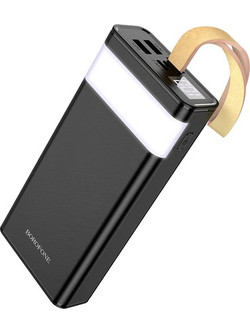 Borofone BJ18 Power Bank 20000mAh με 2 Θύρες USB-A & 2 Θύρες USB-C Black