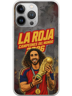 Θήκη La Roja Campeones del Mundo - Marc Cucurella iPhone 13 Pro Max Flexible TPU (Διάφανη Σιλικόνη)