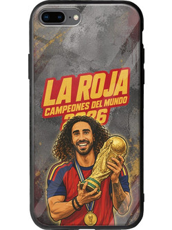 Θήκη La Roja Campeones del Mundo - Marc Cucurella iPhone 7 Plus Groove TPU (Tempered Glass και TPU)