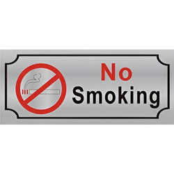 Πινακίδα Αλουμινίου No Smoking Αυτοκόλλητη Motarro MU333-26