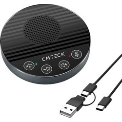 CMTECK επιτραπέζιο μικρόφωνο LE2102 με ηχείο, omnidirectional, USB/USB-C, μαύρο