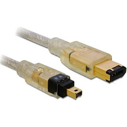 DeLock Firewire Cable 6-pin male - 4-pin male 2m (82577)