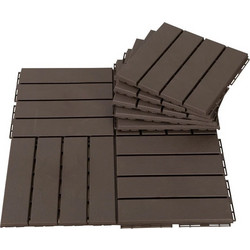 Outsunny 844-278BN Σετ Πλακάκια Πολυπροπυλενίου 30x30x2cm 9 τμχ