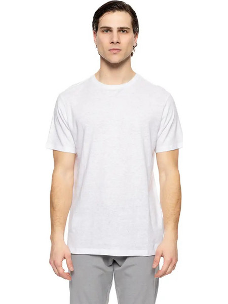 Smart fashion ανδρικό πλεκτό t-shirt 51-206-056 WHITE
