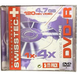 Swisstec DVD-R 1X-4X DVD-Recordable 4.7GB 120Min. (1τμχ)