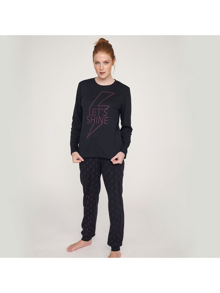 Muydemi Γυναικεία Χειμερινή Φούτερ Πυζάμα Regular Fit270011