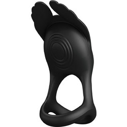Pretty Love Vibrant Penis Ring 7 Ελαστικό Δαχτυλίδι Πέους Σιλικόνης με Δόνηση Μαύρο
