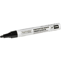 TOP MASTER Μαρκαδόρος ανεξίτηλος 2.8mm μαύρος & κίτρινος 549923