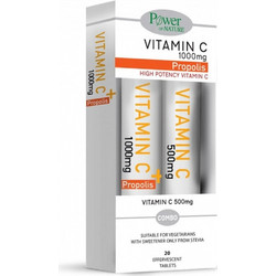 Power Health Vitamin C 1000mg & Propolis 20s + Vitamin C 500mg 20 Αναβράζοντα Δισκία