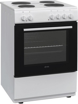 Vox Electronics EHB 600 WBF Κουζίνα Ηλεκτρική 72lt με Εμαγιέ Εστίες 60cm