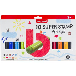 ΜΑΡΚΑΔΟΡΟΙ ΣΦΡΑΓΙΔΑ BRUYNZEEL SUPER STAMP ΣΕΤ 10ΤΕΜ