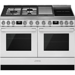 SMEG CPF120IGMPWH ΑΙΣΘΗΤΙΚΗ PORTOFINO ΧΡΩΜΑ ΛΕΥΚΟKOYZINA ME 2 ΦΟΥΡΝΟΥΣ 70/63ΛΤ ΠΥΡΟΛΥΤΙΚΟΣ ΚΑΘΑΡΙΣΜΟΣ ΕΣΤΙΕΣ ΑΕΡΙΟΥ +ΕΠΑΓΩΓΙΚΕΣ
