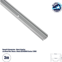 GLOBOSTAR(R) NEONIO-A 90766-3M Βάση Στήριξης για Neon Flex LED Αδιάβροχο IP65 - Ασημί Ματ - Μ300 x Π1.6 x Υ1.1cm