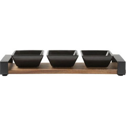GUSTO CASA ΟΡΝΤΕΒΙΕΡΑ 3 ΘΕΣΕΩΝ ΜΕ ΒΑΣΗ 31X10CM ACACIA 635865