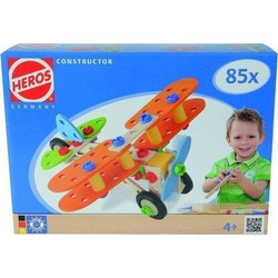 Heros-Toys Παιχνίδι Κατασκευών Ξύλινo Ξύλινο Constructor 85τμχ - 4 Κατασκευές 100039031