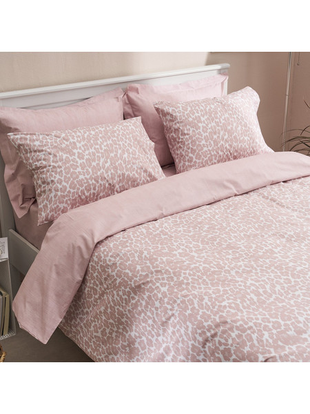 Σετ υπέρδιπλο 240x260εκ. Salonica Leopar (ροζ)