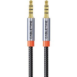 CABLETIME CABLETIME καλώδιο ήχου 3.5mm CT-AM35M, gold plated, 1.5m, μαύρο