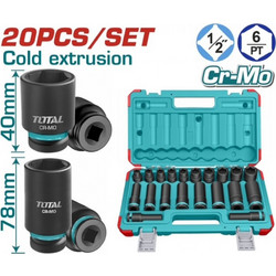 THKISD12203L Σετ Καρυδάκια Αέρος Εξάγωνα 1/2'' 20 Τεμάχια