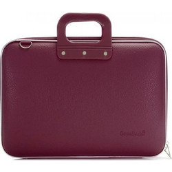 Bombata Classic Vinil Τσάντα Laptop Χειρός 15.6" Plum Purple