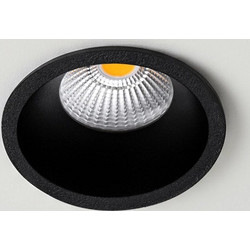 kelvo(R) DOT KLV-101-0308 Χωνευτό Φωτιστικό Downlight Σποτ LED 7W 910lm 38 AC 220-240V IP20 Φυσικό Λευκό 4500K - Bridgelux COB Chip & TUV SUD Driver - Μαύρο Ματ - Μ6 x Π6 x Υ7.8cm / Q5cm