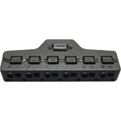 Splitter block TOOL-0095 για LED καλωδιοταινίες, 6-port, μαύρο