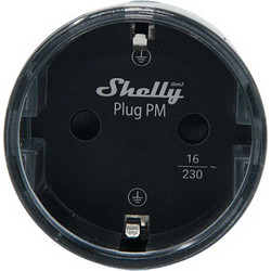Shelly Plug PM Gen3 Matter 13A smart socket, black