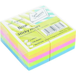 Enlegend Αυτοκόλλητες σημειώσεις 50Χ50, 250φ,Neon 5 Color Mix - (SMB50-NM)