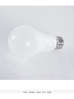 GloboStar(R) 60490 Έξυπνη Λάμπα LED E27 A60 Γλόμπος Smart Home Wifi 12W 1200lm 260 AC 220-240V IP20 Φ6 x Υ12cm RGB+CCT - Εναλλαγή Φωτισμού & Dimming μέσω Εφαρμογής Tuya - Bridgelux Chip
