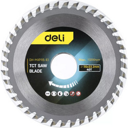 DELI δίσκος κοπής ξύλου DH-MJP115-E1, 40 δόντια, 115mm, 13200rpm