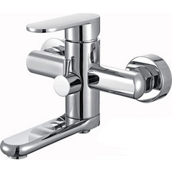 Μπαταρία λουτρού αναμεικτική INOX 200 mm σετ με σπιράλ και τηλέφωνο