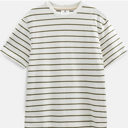 Anerkjendt Akvillads Structure Stripe T-Shirt Ανδρικό - Tofu (902298-9503)