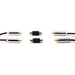 POWERTECH αντάπτορας RCA θηλυκό σε θηλυκό CAB-R021, μαύρος - CAB-R021