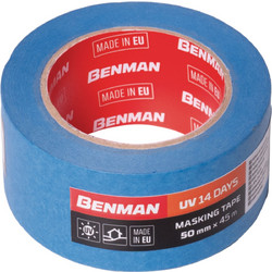 Benman Χαρτοταινία Μπλε U.V. 50mm x 45m 1τμχ Masking Blue Tape UV 26058