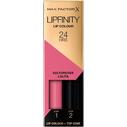 Max Factor Lipfinity Lasting Lip Tint 022 Forever Lolita Set Long Lasting Liquid Κραγιόν 2.5gr