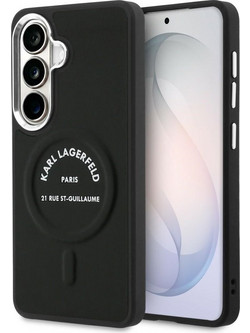 Karl Lagerfeld Embossed Ring RSG Logo Back Cover Black (Samsung Galaxy S26 Plus)