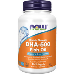 Now Foods DHA-500 Double Strength Ιχθυέλαιο 90 Μαλακές Κάψουλες