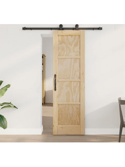 vidaXL Πόρτα Εσωτερική Συρόμενη Ξύλινη Φυσική 61x198.5cm 3445485